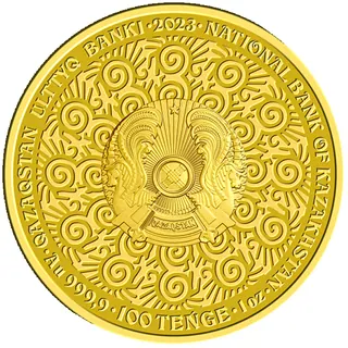 KÓKBÓRI (100 теңге, uncirculated), 2023, Сторона 1